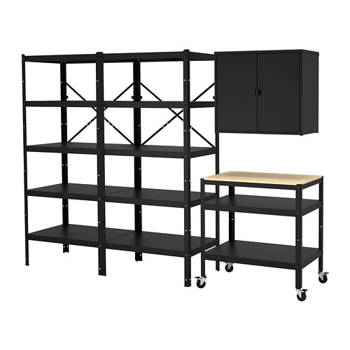 BROR, storage w shelves/cabinet/trolley