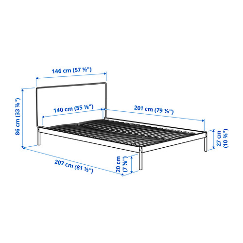 KLEPPSTAD bed frame