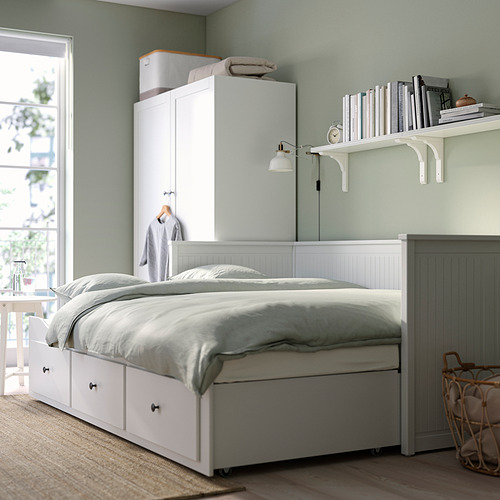 HEMNES, day-bed frame with 3 drawers