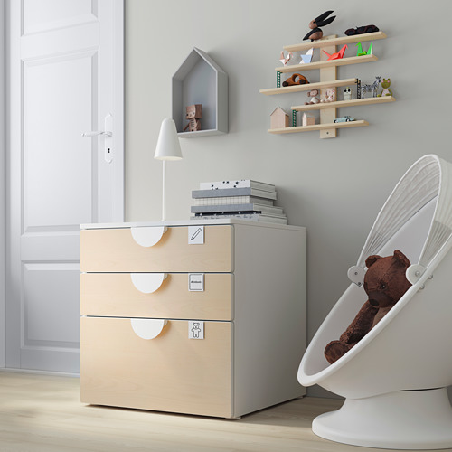 SMÅSTAD/PLATSA, chest of 3 drawers
