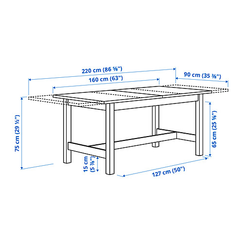 KARSKÄR extendable table