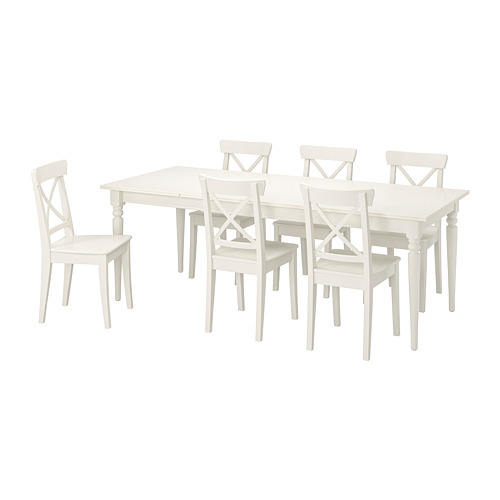 INGATORP/INGOLF, table and 6 chairs