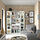 BILLY/OXBERG, bookcase combination w glass doors