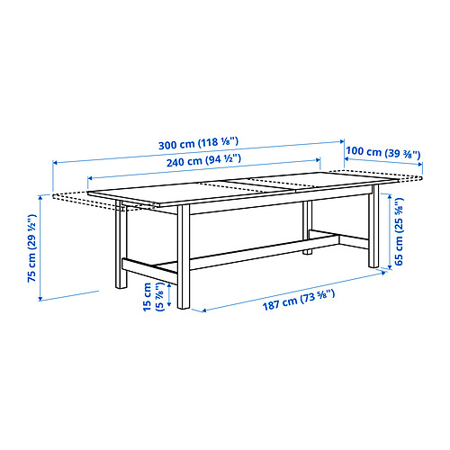 KARSKÄR extendable table