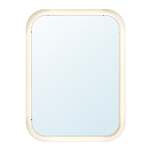 STORJORM, mirror with integrated lighting