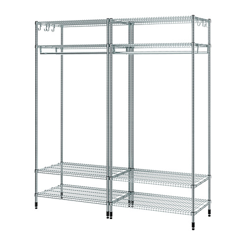 OMAR, shelving unit with clothes rail