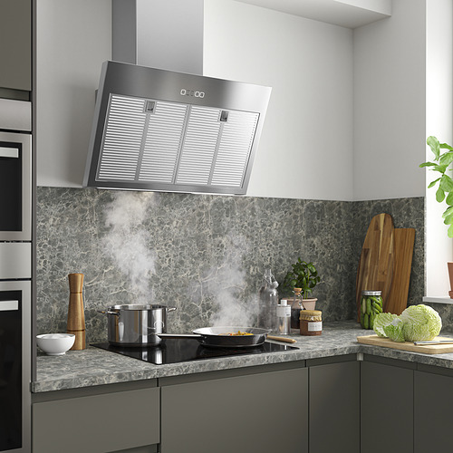 BEMÖTA, wall mounted extractor hood