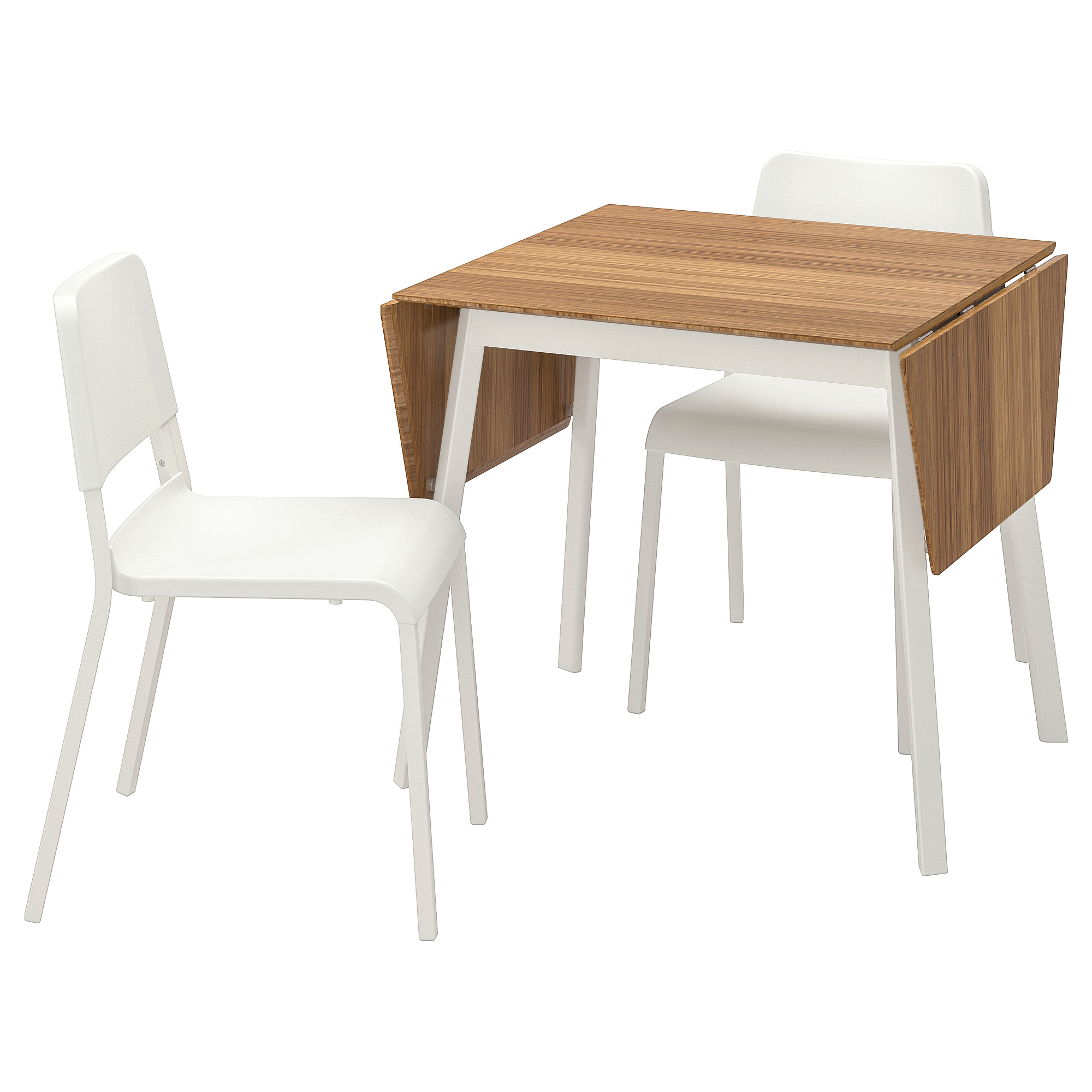 IKEA PS 2012 Drop-leaf table, bamboo, white - IKEA
