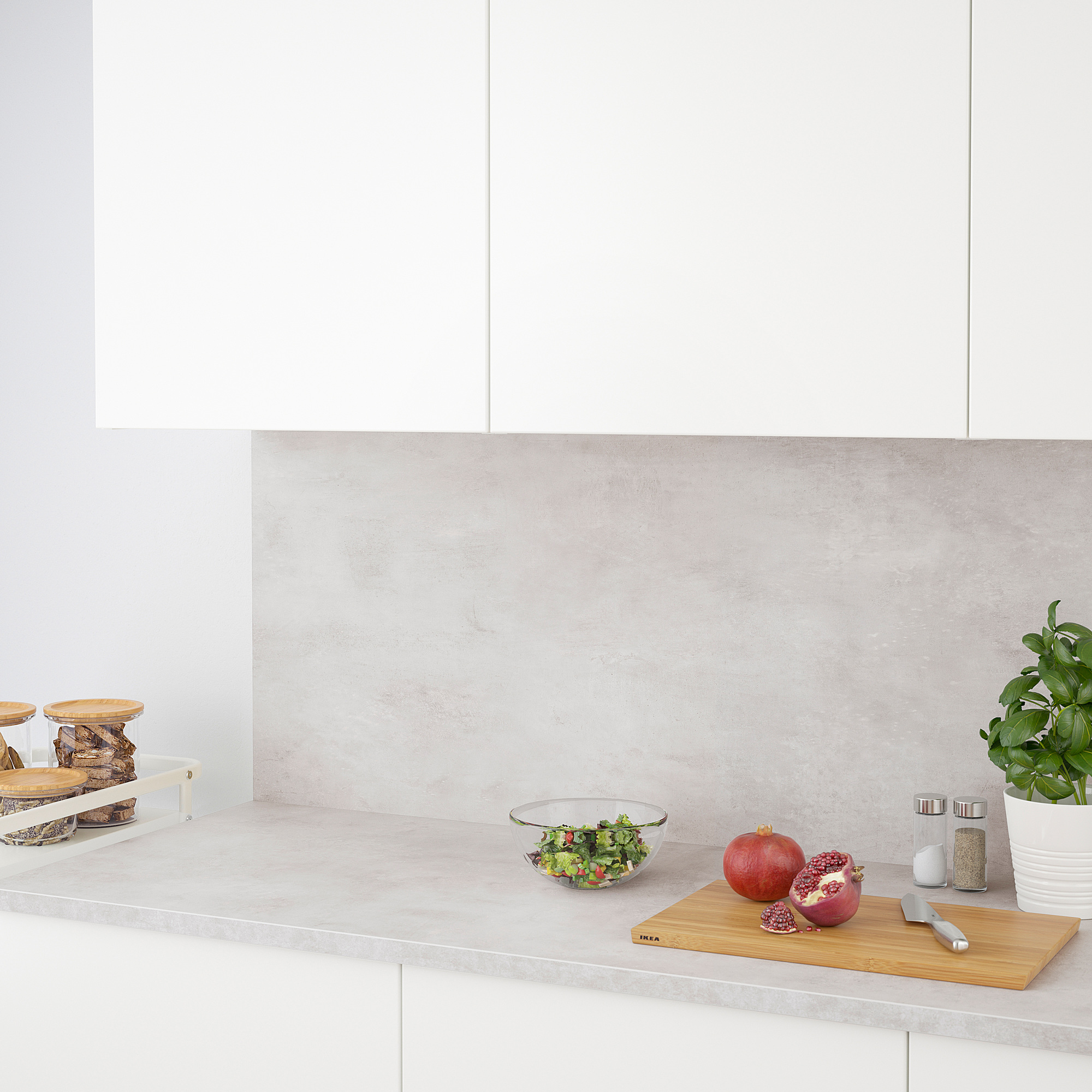 直接引取 IKEA EKBACKEN 126x65x2.8 cm EKBACKEN Countertop, concrete effect, laminate, 74x1 1/8