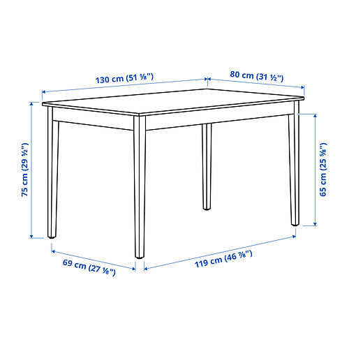 NÄSINGE/BERGMUND table and 4 chairs