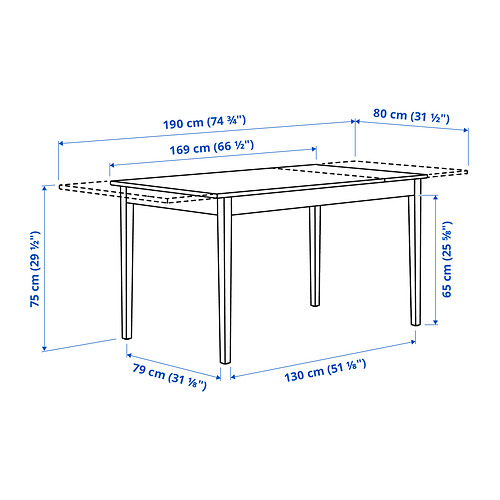 NÄSINGE extendable table
