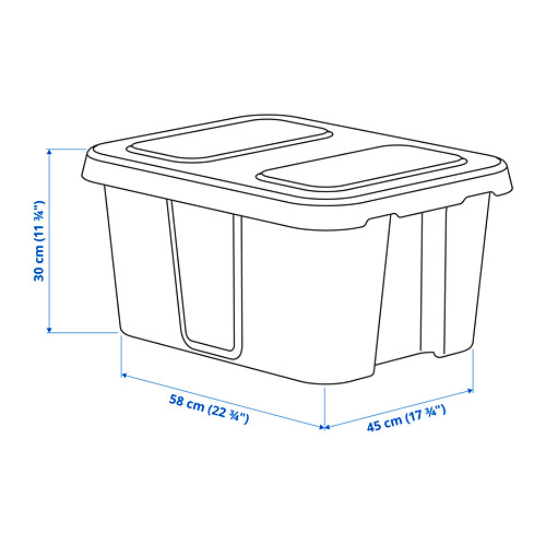 KLÄMTARE box with lid, in/outdoor