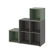 Dark grey-grey-green