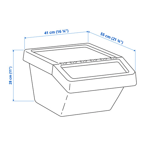 SORTERA waste sorting bin with lid