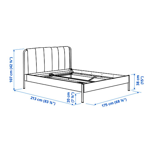 TÄLLÅSEN upholstered bed frame