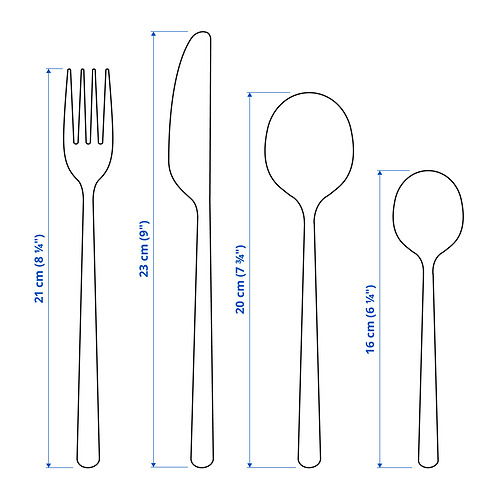 LÖFTESRIK 24-piece cutlery set