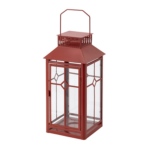 VINTERFINT, lantern for pillar candle, in/out