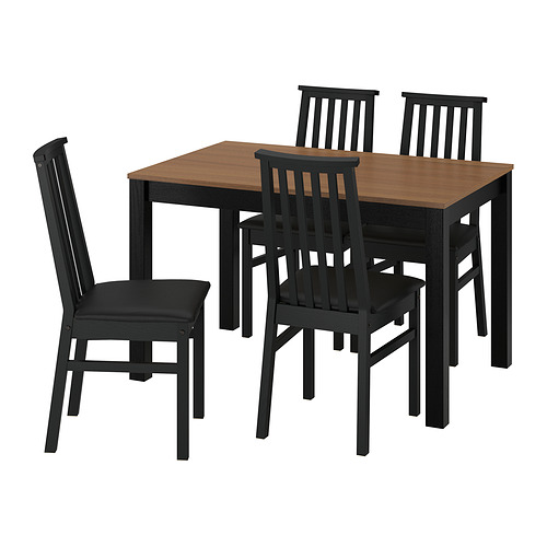 ÅLHULT/ÅLHULT, borð og fjórir stólar