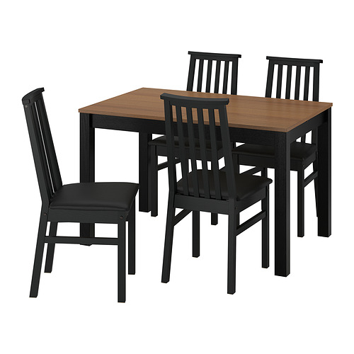 ÅLHULT/ÅLHULT, borð og fjórir stólar