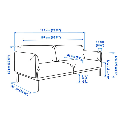 ÄPPLARYD 2-seat sofa