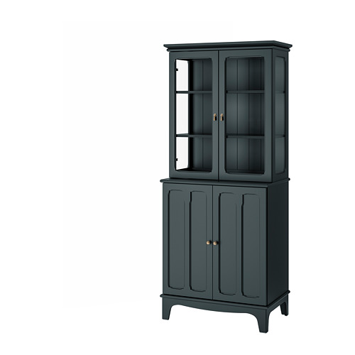 LOMMARP, cabinet with glass doors