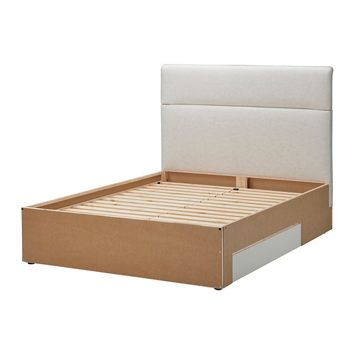 HEMFJÄLLET, grind f/rúmsamsetningu með hirslu