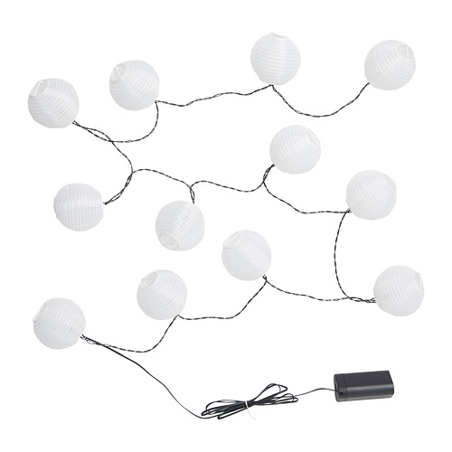 SOLVINDEN, LED lighting chain with 12 lights