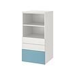 White blue/with 3 drawers