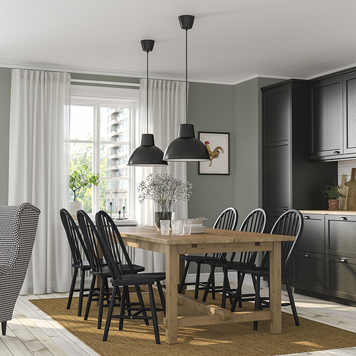 NORDVIKEN/SKOGSTA, table and 6 chairs