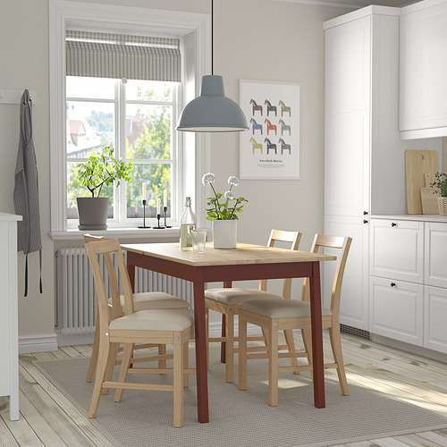 PINNTORP/PINNTORP, borð og fjórir stólar