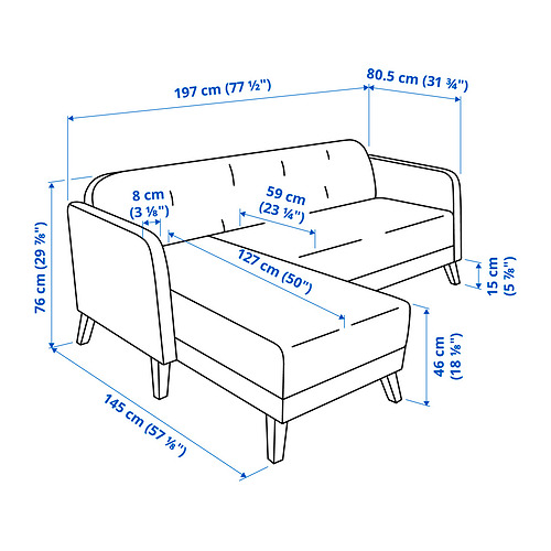 LINANÄS 3-seat sofa