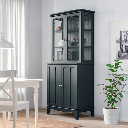 LOMMARP, cabinet with glass doors