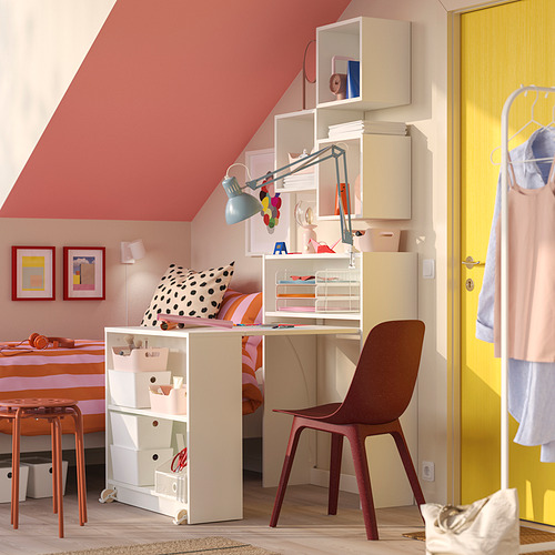 BILLY/EKET, bookcase comb w foldable table