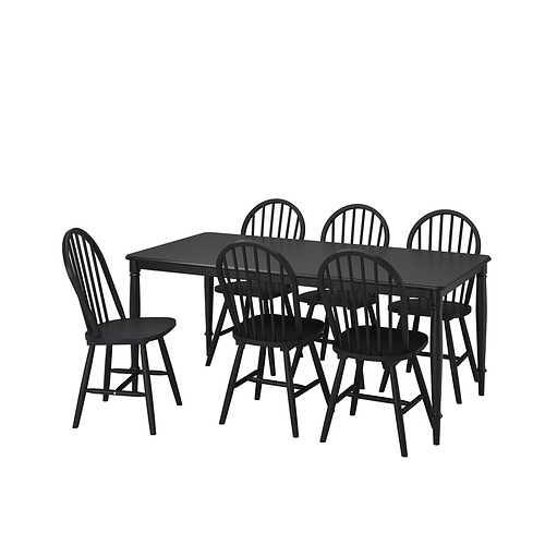 DANDERYD/SKOGSTA, table and 6 chairs