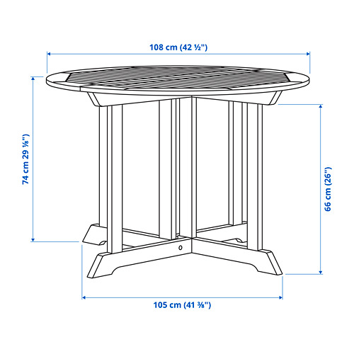 BONDHOLMEN, table+4 reclining chairs, outdoor