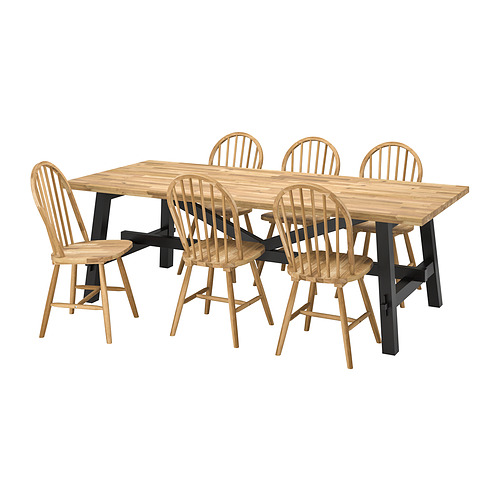 SKOGSTA/SKOGSTA, table and 6 chairs