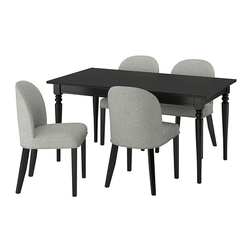 ROSENTORP/ROSENTORP, borð og fjórir stólar