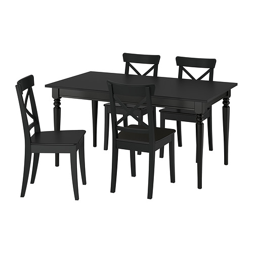 ROSENTORP/ROSENTORP, borð og fjórir stólar