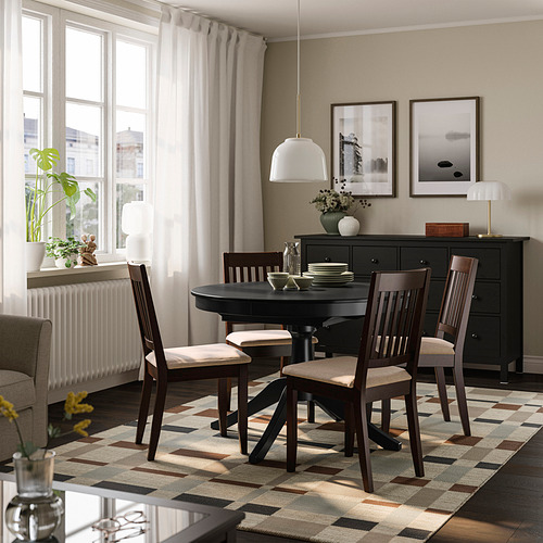 ROSENTORP/NÄSINGE, borð og fjórir stólar