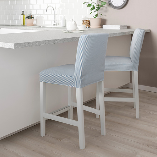 BERGMUND, bar stool with backrest