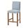 BERGMUND, bar stool with backrest