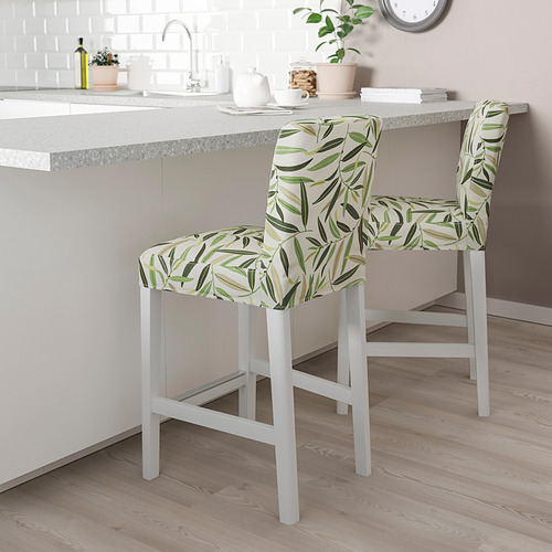 BERGMUND, bar stool with backrest
