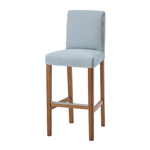 BERGMUND, bar stool with backrest