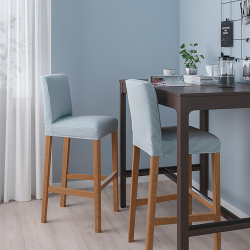 BERGMUND, bar stool with backrest