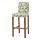 BERGMUND, bar stool with backrest