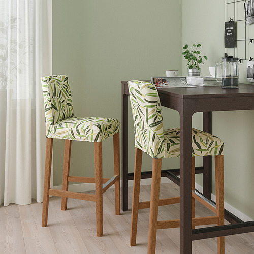 BERGMUND, bar stool with backrest