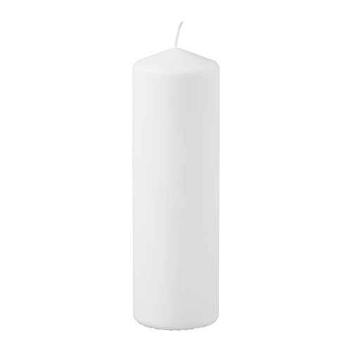 FENOMEN, unscented pillar candle