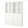 BILLY/OXBERG, bookcase comb w panel/glass doors