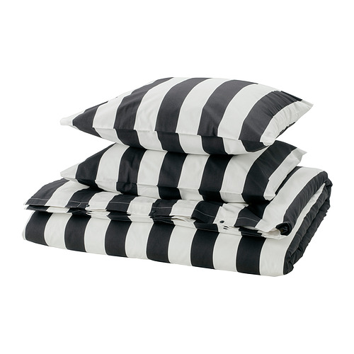 SLÅNHÖSTMAL duvet cover and 2 pillowcases