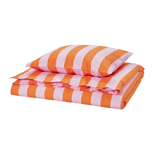 SLÅNHÖSTMAL duvet cover and pillowcase